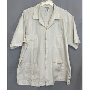 Guayabera‎ Shirt Vintage 50s 60s Evan Sz 1X Beach Camp Cuban Vacation